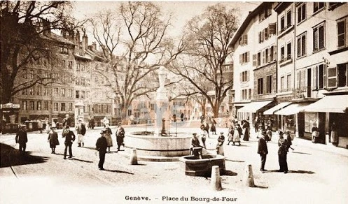 ancienne photo de la place du bourg de four