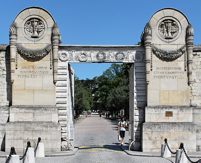 main entrance to the cemetery