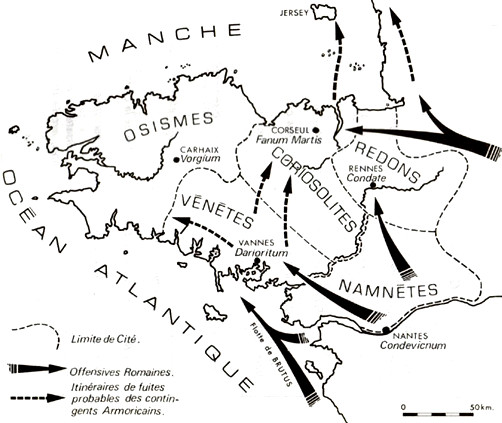 Invasion de l'Armorique par les romains