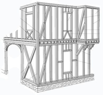 half-timbered house